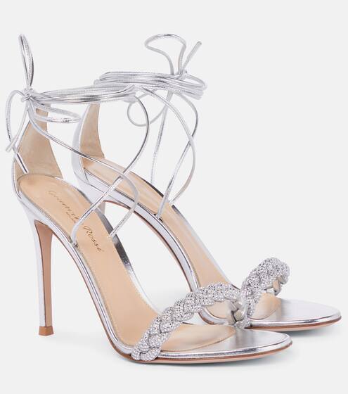 Leomi 105 braided leather sandals | Gianvito Rossi