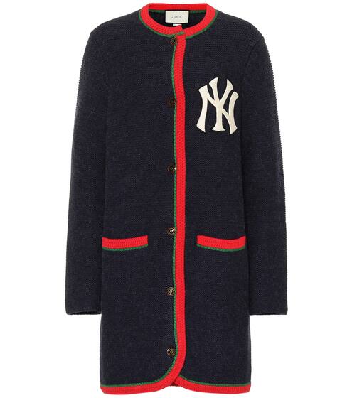 NY Yankees alpaca and wool cardigan | Gucci