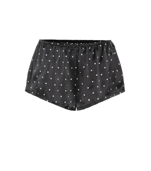 Mini Polka silk shorts | Asceno