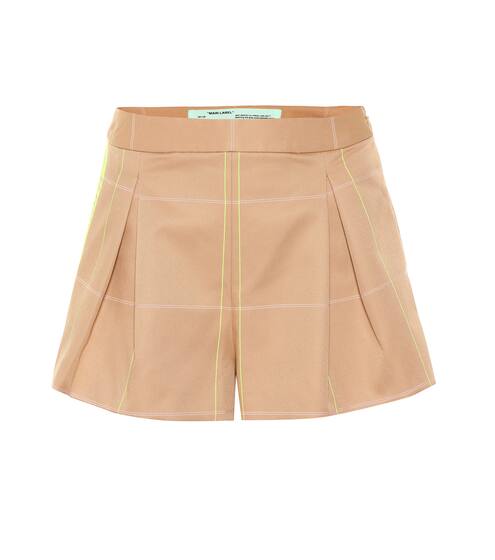 Checked cotton-blend shorts | Off-White