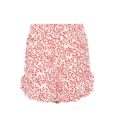 Floral crêpe shorts | Ganni