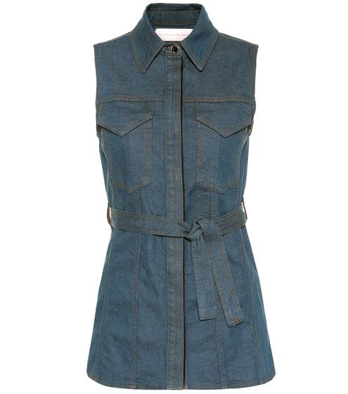 Belted denim top | Victoria Victoria Beckham