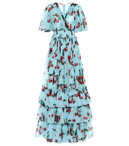 Exclusive to Mytheresa – cherry printed silk gown | Dolce & Gabbana