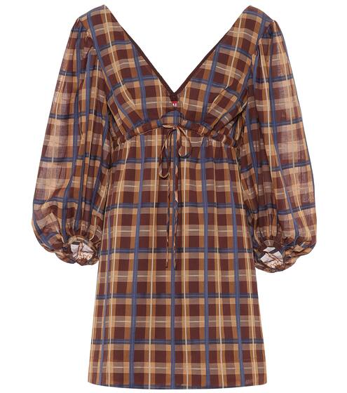 Exclusive to Mytheresa – Keshi checked cotton-blend minidress | Staud