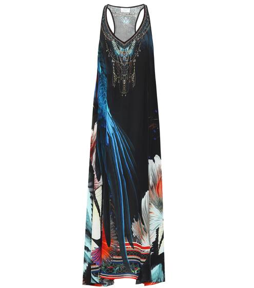 Floral silk maxi dress | Camilla