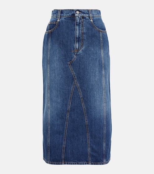 maxi denim skirts