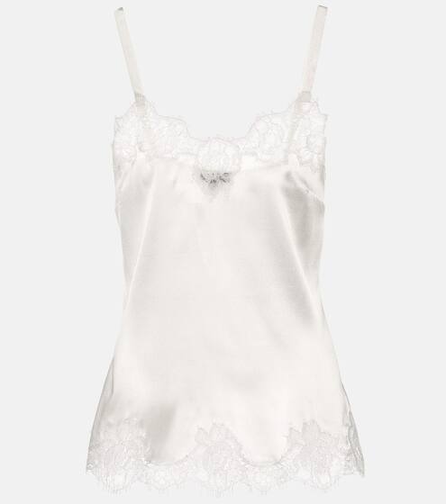 Lace-trimmed satin camisole | Dolce & Gabbana