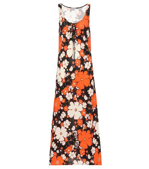 Floral jersey maxi dress | Miu Miu