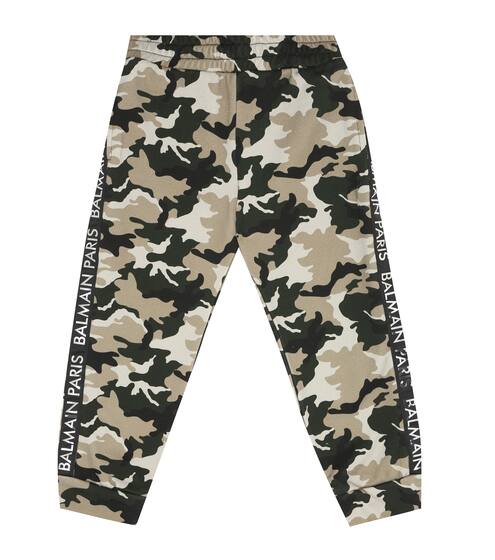 Camouflage cotton trackpants | Balmain Kids