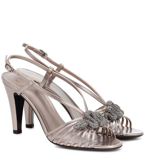 Valentino Garavani metallic leather sandals | Valentino