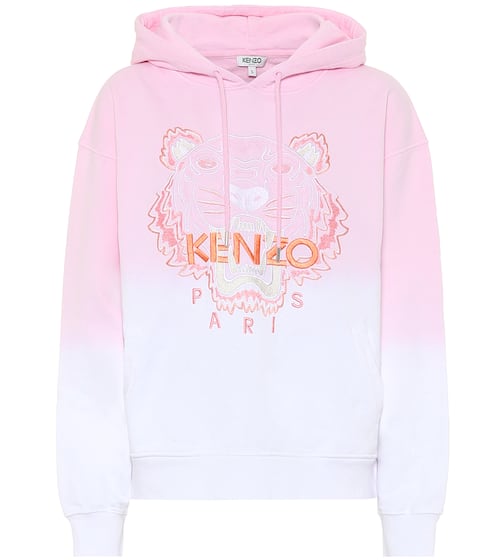Sweat-shirt brodé en coton à capuche | Kenzo