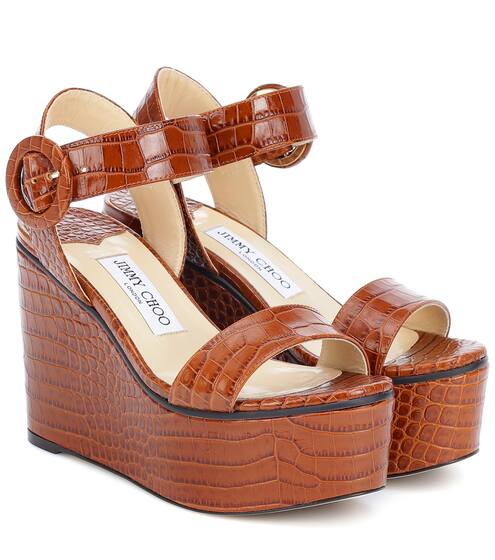 Exclusive to Mytheresa – Abigail 100 platform wedge sandals | Jimmy Choo