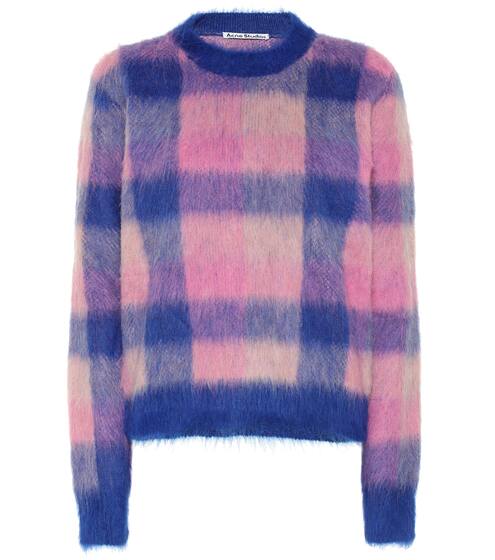 Checked alpaca-blend sweater | Acne Studios