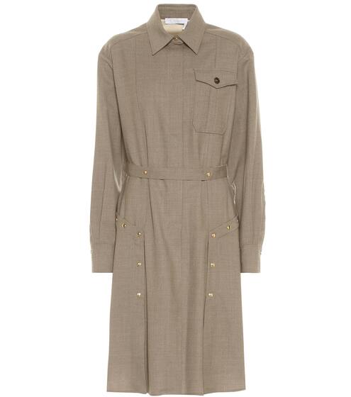 Stretch-wool shirt dress | Chloé