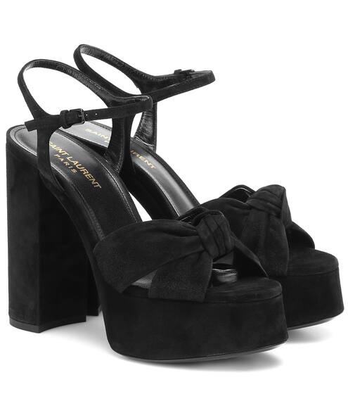 Bianca 125 suede platform sandals | Saint Laurent