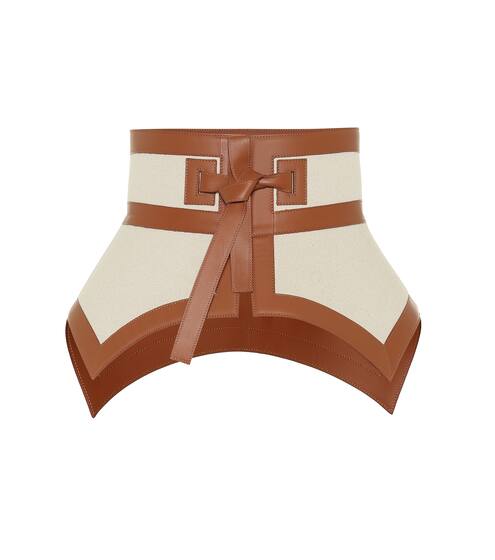 Leather-trimmed corset belt | Loewe