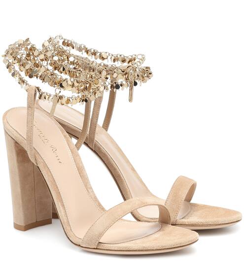 Sandalen Tebe 100 aus Veloursleder | Gianvito Rossi