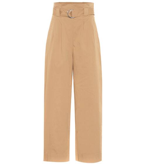 Wide-leg cotton paperbag pants | Ganni