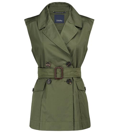 Galvano sleeveless cotton jacket | S Max Mara
