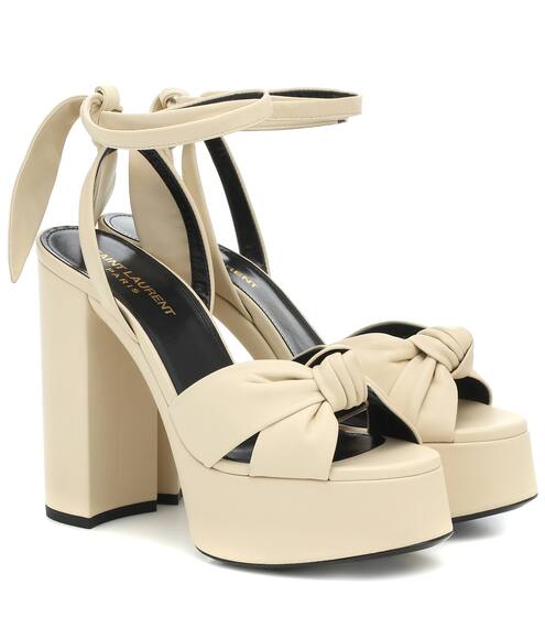 Bianca 125 leather platform sandals | Saint Laurent
