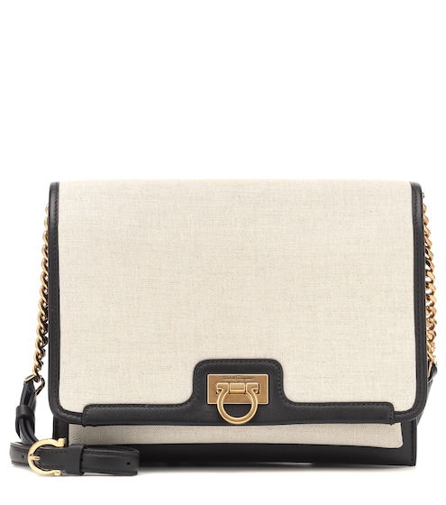 Trifolio Small canvas shoulder bag | Salvatore Ferragamo