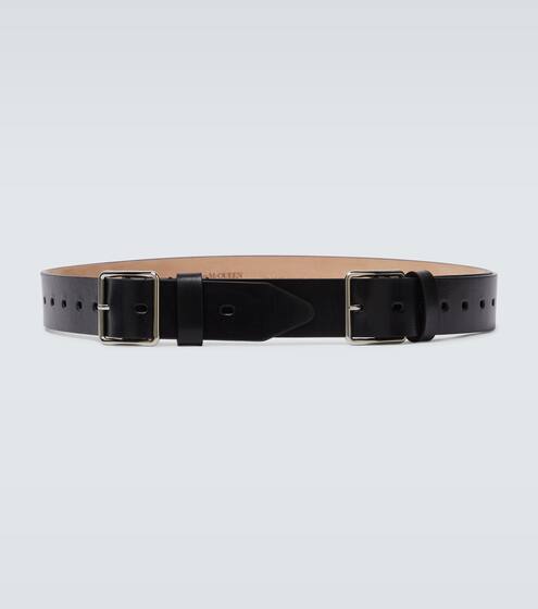 Two-buckle leather belt | Alexander McQueen