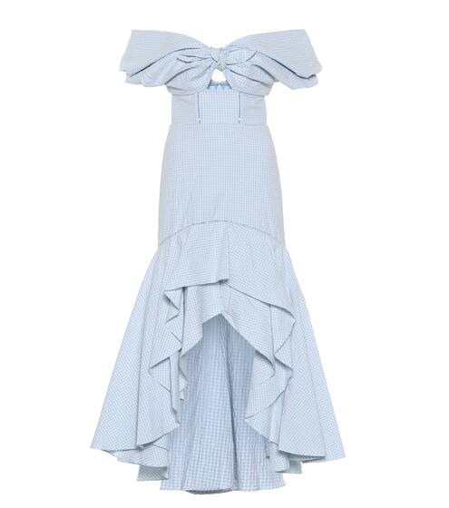 Checked stretch cotton midi dress | Jonathan Simkhai