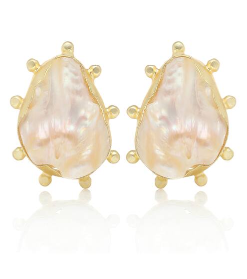 Sola 14-kt gold-plated earrings | Peet Dullaert