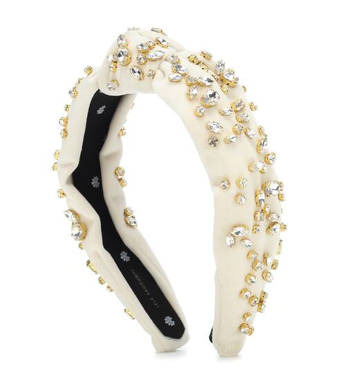 حصرياً لدى Mytheresa - طوق للشعر من المخمل مع تزيين بالكريستال | Lele Sadoughi
