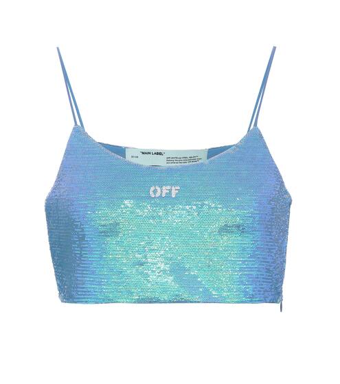 Sequined crop top | Off-White