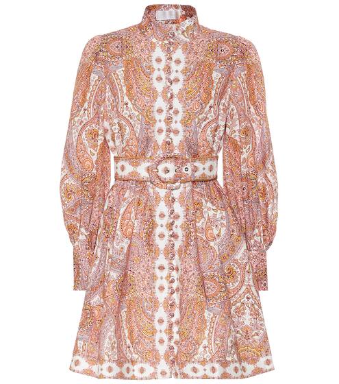 Exclusive to Mytheresa – Paisley linen minidress | Zimmermann