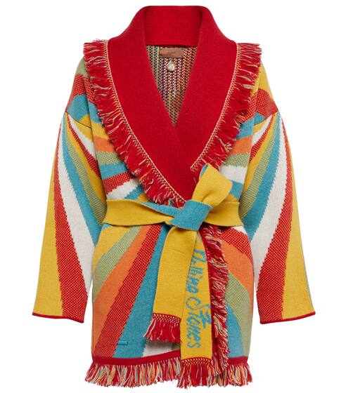 Psychedelic Lips Icon jacquard cardigan | Alanui