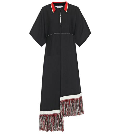 Fringed wool midi dress | JW Anderson