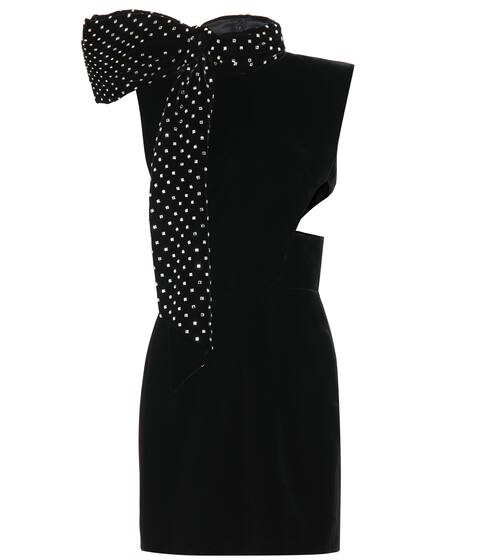 Embellished velvet minidress | Saint Laurent
