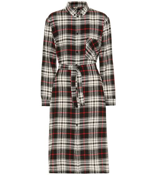 Checked wool-blend shirtdress | Woolrich