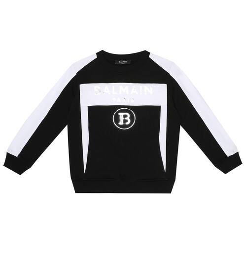 Logo cotton-jersey sweatshirt | Balmain Kids