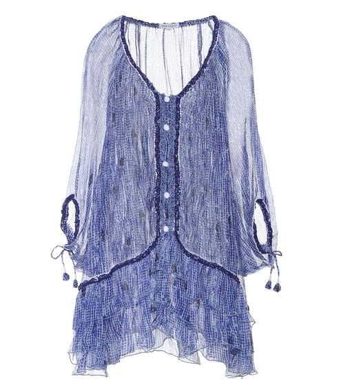 Bety ruffled silk poncho | Poupette St Barth