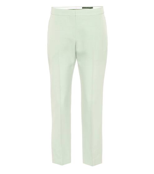 Cropped mid-rise cigarette pants | Alexander McQueen