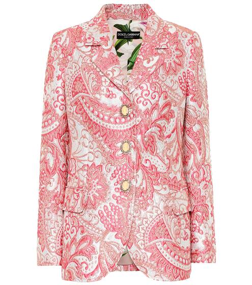 Metallic silk-blend jacquard jacket | Dolce & Gabbana