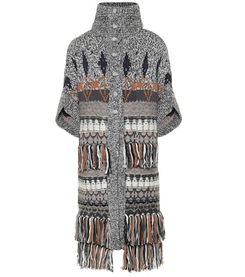 Fair Isle wool-blend cape | Stella McCartney