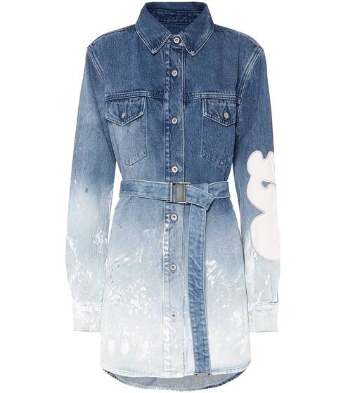 Belted denim shirt dress | Off-White