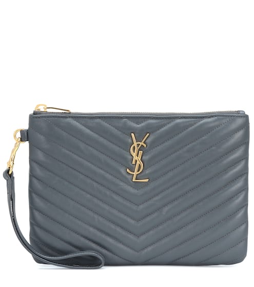 Monogram leather pouch | Saint Laurent