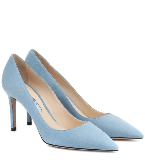 prada blue pumps