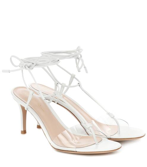 Sandalen Plexi 70 mit Leder | Gianvito Rossi