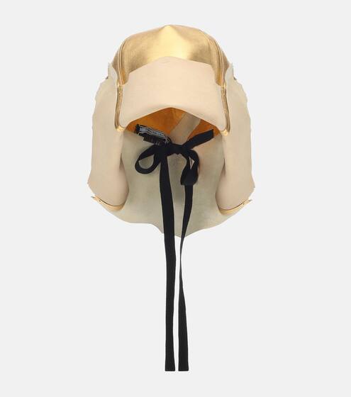 Metallic leather hat | Prada