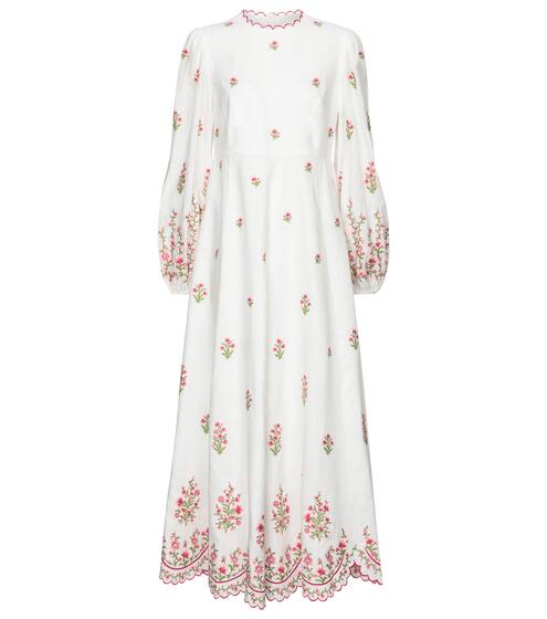 Poppy embroidered linen dress | Zimmermann