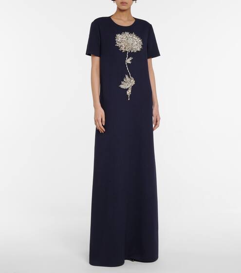 Embellished wool-blend gown | Oscar de la Renta
