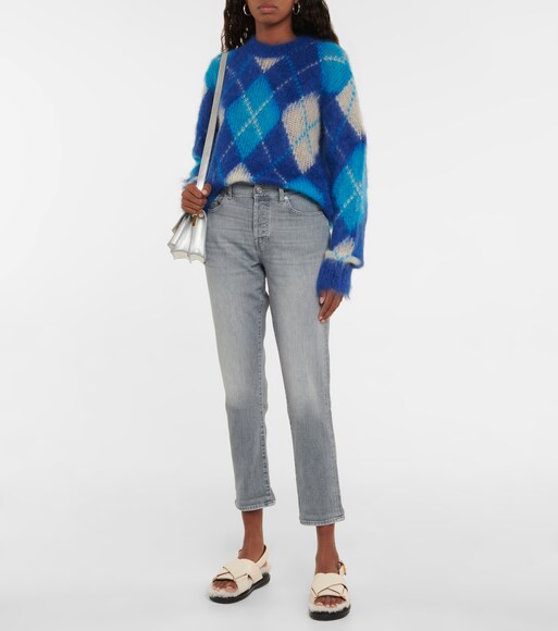 Asher mid-rise slim jeans 