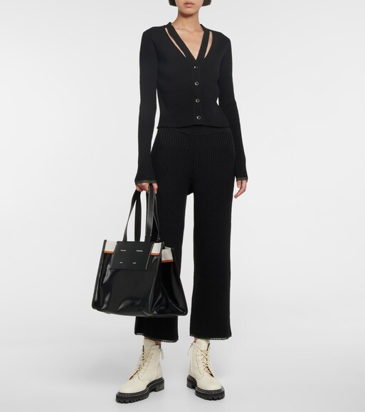 White Label ribbed-knit cardigan 