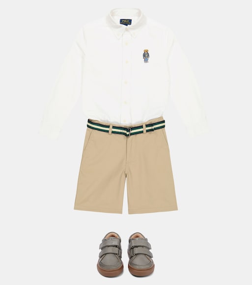 Polo Bear embroidered cotton shirt 